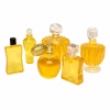 flacons parfum miniature 1/12e jaune en résine lot de 6