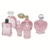 flacons parfum miniature 1/12e rose en résine lot de 6