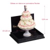 Gâteau de mariage miniature Reutter avec dimensions pour maison de poupée 1/12e