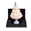 Gâteau de mariage miniature Reutter vue de face pour maison de poupée 1/12e