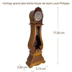 dimensions horloge comtoise miniature 1/12e hauteur 17,35 cm largeur 5,73 cm profondeur 2,85 cm