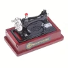 machine a coudre miniature 1/12e acajou avec tiroir coulissant réaliste