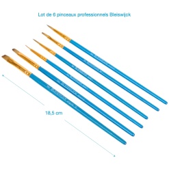 pinceaux Bleiswijck longueur 18,5 cm pour travaux de précision