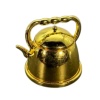 Bouilloire miniature en métal doré pour maison de poupée 1/12e