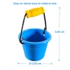 dimensions seau miniature bleu diamètre 2,60 cm hauteur 3,95 cm 1/12e