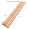 Corniche moulurée miniature en bois brut 1/12e – Image 2