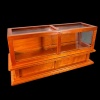 Comptoir-vitrine miniature en bois teinté 1/12e
