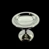 Coupe à fruits compotier miniature chromé sur fond noir 1/12e