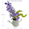 Dimensions de l’arrosoir miniature fleuri violet en métal vieilli