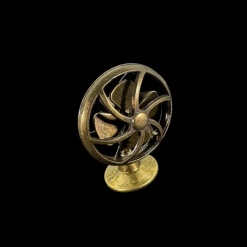 Ventilateur miniature en métal aspect bronze 1/12e