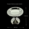 Coupe à fruits compotier miniature chromé avec dimensions 1/12e