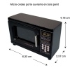 Dimensions du micro-ondes miniature noir en bois