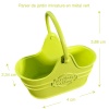 Panier de jardin miniature en métal vert dimensions 4 x 2,34 x 3,88 cm