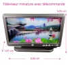 Téléviseur écran plat avec télécommande dimensions 1/12e