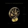 Ventilateur miniature en métal aspect bronze dimensions 1/12e