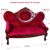 Canapé miniature Art nouveau avec dimensions 14 × 4,85 × 9,90 cm – 1/12e