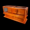 Comptoir-vitrine miniature en bois vue de face 1/12e