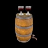 Tonneau miniature avec 2 verres de vin rouge – Image 3