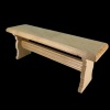 Ensemble table et 2 bancs miniatures en bois brut – Image 6