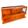 Comptoir-vitrine miniature en bois avec portes coulissantes – Image 3