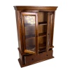 Bibliothèque vitrine miniature avec 2 portes et tiroir ouverts