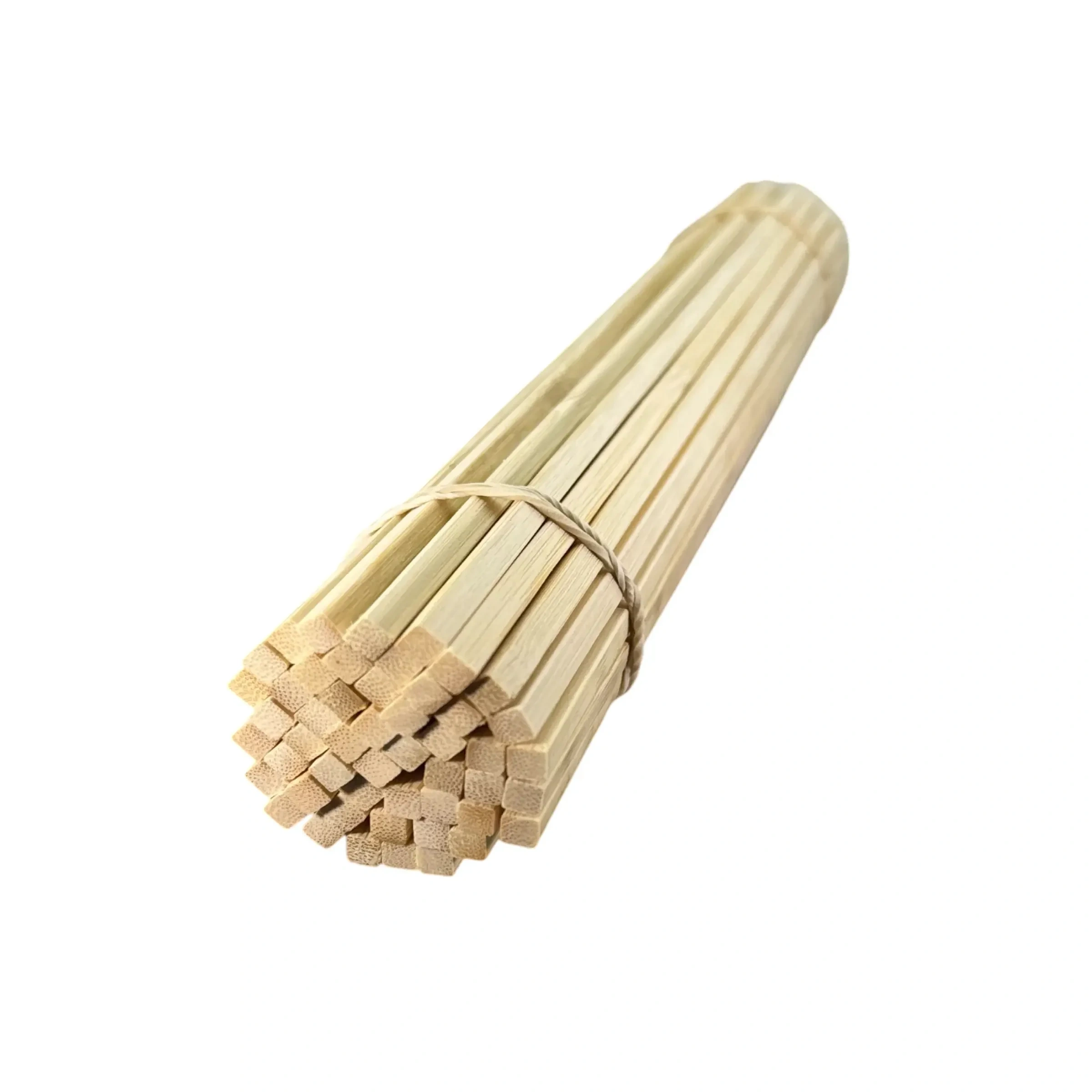 Lot de 50 baguettes carrées en bois clair 4,8 x 4,8 x 300 mm pour créations miniatures