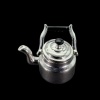Bouilloire miniature en métal chromé avec couvercle amovible