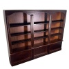 Grande bibliothèque miniature en bois brun antique au 1/12e