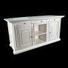 Îlot de cuisine miniature blanc avec rangements échelle 1/12e