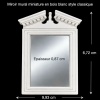 Miroir mural miniature blanc style classique – Image 2