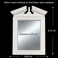 Alternative view of Miroir mural miniature blanc style classique