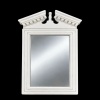 Miroir mural miniature blanc style classique avec fronton décoratif