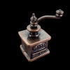 Moulin à café miniature bronze en métal avec manivelle