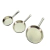 Lot de 3 poêles miniatures en métal coloris argent