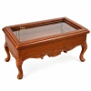 Table vitrine miniature ouvrante Louis XV 1/12e
