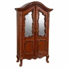 Armoire miniature à portes miroir style Louis XV 1/12e