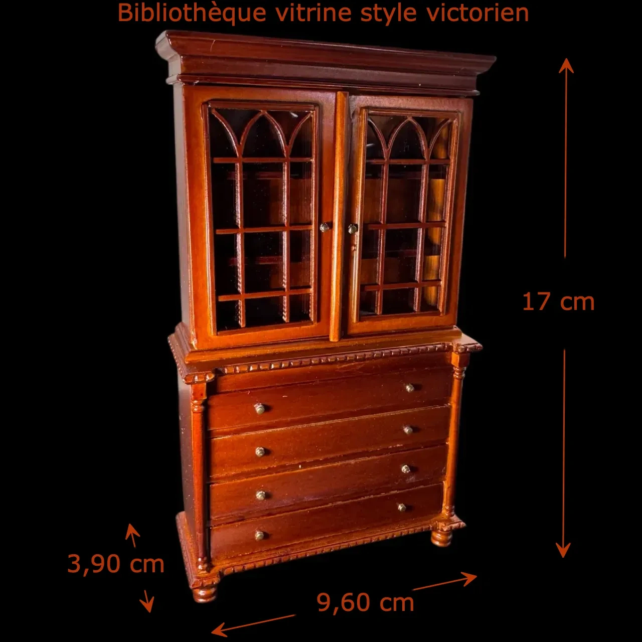 Bibliothèque vitrine miniature victorienne dimensions 1/12e 3 3-bibliotheque-vitrine-victorienne-cote-AB-GL-JP034