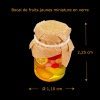 Bocal de fruits jaunes miniature en verre dimensions 1,10 x 2,25 cm