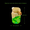 Bocal en verre de citrons verts miniature avec dimensions