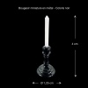 Bougeoir miniature en métal coloris noir avec dimensions