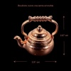 Bouilloire miniature cuivrée avec dimensions