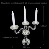 Chandelier miniature argenté avec dimensions 3,25 × 0,80 × 4,20 cm