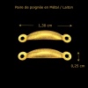 Dimensions des poignées de tiroir miniatures dorées 1/12e