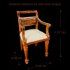 Dos du fauteuil miniature en bois style Empire 1/12e