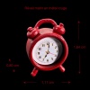 Dimensions du réveil matin miniature rouge en métal