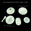 Service de vaisselle chinoise miniature vert céladon avec dimensions