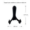 Support pour assiette miniature en métal noir – Image 2