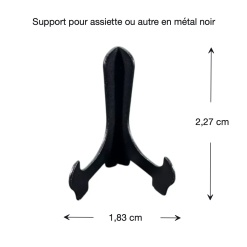 Alternative view of Support pour assiette miniature en métal noir