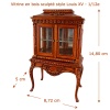 Dimensions de la vitrine miniature en bois sculpté 1/12e