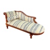 Méridienne miniature en bois et tissu vue de dessus